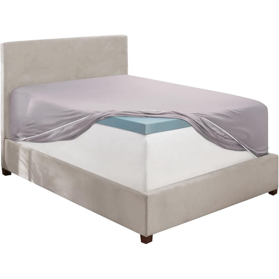 GDDPOD-Grey Lavender Twin XL Deep Pocket Fitted Sheet - 1800 Microfiber, Ultra Soft, Fits up to 24 Inch Mattress