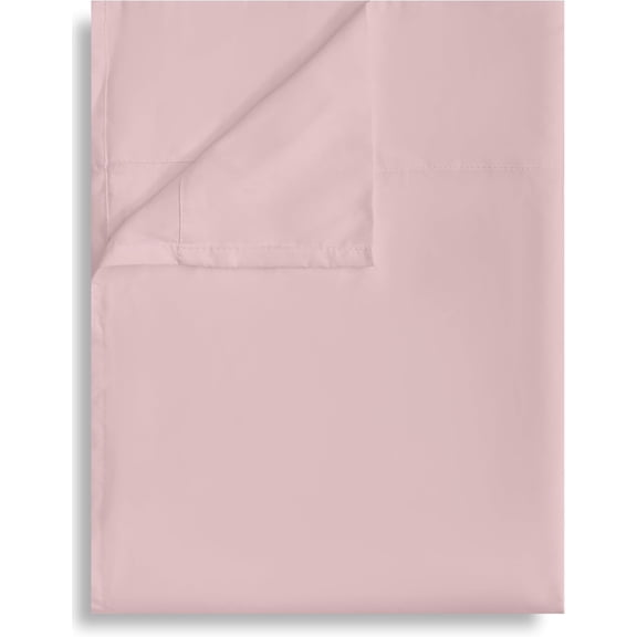 GDDPOD-King Flat Sheet Only, 1 Pack Top Bed Sheets, Soft Breathable Brushed Microfiber Color-Coded Label Threads, (105"x102",Pink)