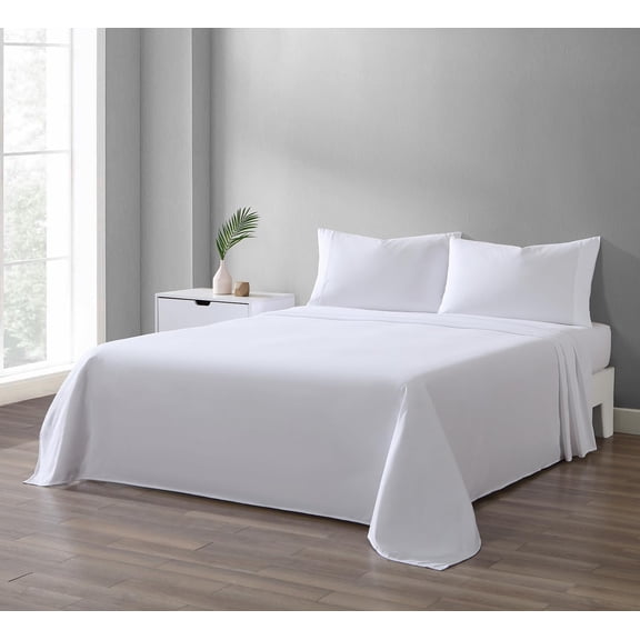 GDDPOD-Micropuff Twin Size Flat Sheet Only (66 x 96) Soft and Comfortable Microfiber Flat Sheet Shrinkage and Fade Resistant Wrinkle Free Flat Sheet Only Durable and Easy