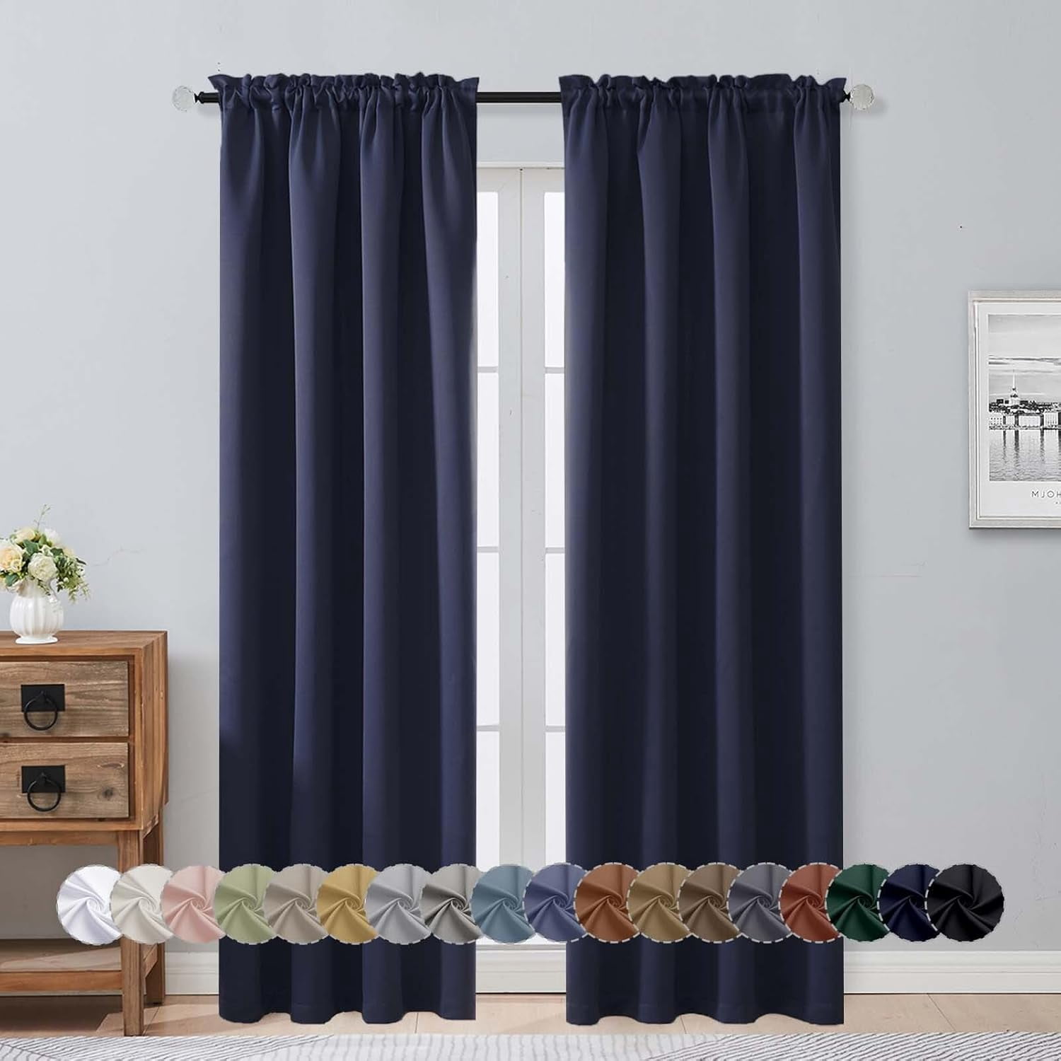 Navy Blue Blackout Curtainsnull