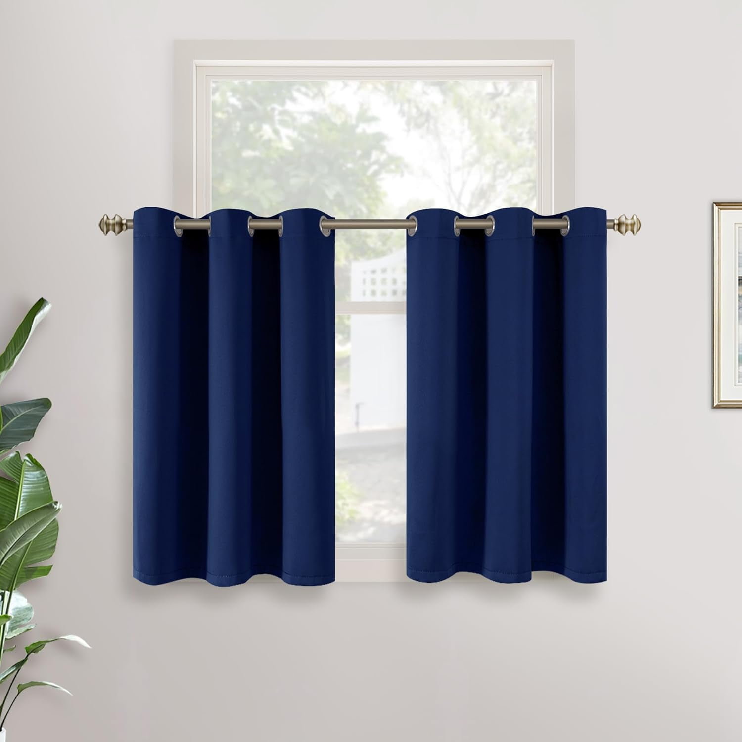 Navy Blue Kitchen Curtainsnull