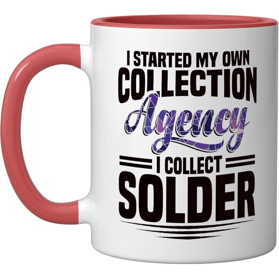 GDDPOD-Stained Glass Window Film Beginner Kit Stained Glass Artist Ceramic Mug, Red/White