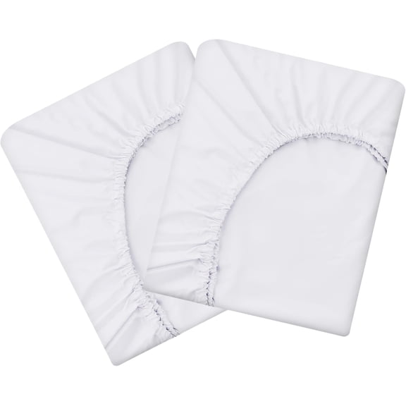 GDDPOD-Twin XL Fitted Sheet Only 2 Pack, Soft Breathable Bottom Sheet - 39"x80" Deep Pockets Twin XL Size Fitted Sheet - All Around Stretch Fit, Wrinkle Resistant, Colorfast - Easy CareWhite