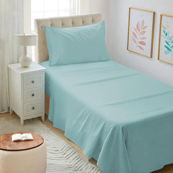 GDDPOD-Twin XL Sheet Set - Hotel Luxury Microfiber Sheet & Pillowcase Sets Fits College Dorm Room Mattress - Soft, Breathable, Wrinkle & Fade Resistant - 3 Piece (Grayish Green)