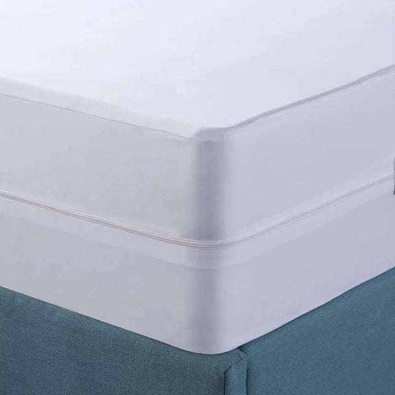 GDDPOD-Zipper Fitted Sheet Queen - Deep Pocket 12 Inch Microfiber Mattress Cover - Soft, Durable, and Wrinkle-Resistant Queen Size, White