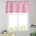 thumbnail image 1 of GDDTOY 1 Piece Black And For Window Thermal Insulated Rod Pocket Short Curtain For Kitchen Bathroom Living Room 57×18 Inch Curtain For Windows Window Curtains Curtain For Door Window, 1 of 5
