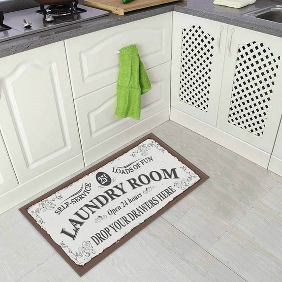 GDDTOY Laundry Room Carpet Anti-Slip Kitchen Floor Mats Bathroom Laundry Room Decorative Accessories Carpet Indoor Outdoor Carpet Polyester Fabric