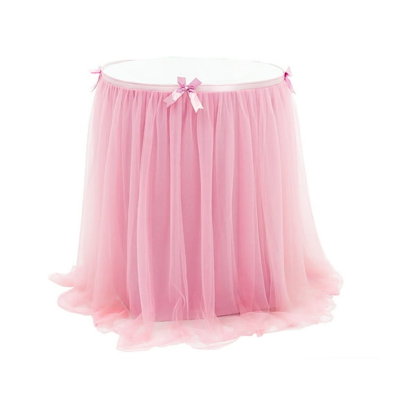 GDDTOY Table Skirt Wedding Birthday Party Dessert Table Decoration Tulle Table Skirt Tablecloths Polyester