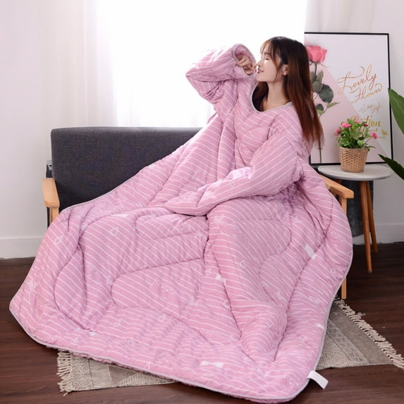 GDDTOY Winter Lazy Quilt With Sleeves Quilt Winter Warm Thickened Washed Quilt Blanket Funny Blanket For Chide And Adult Bedding Bedding Comforter Sets Coquette Bedding Aesthetic Bedding