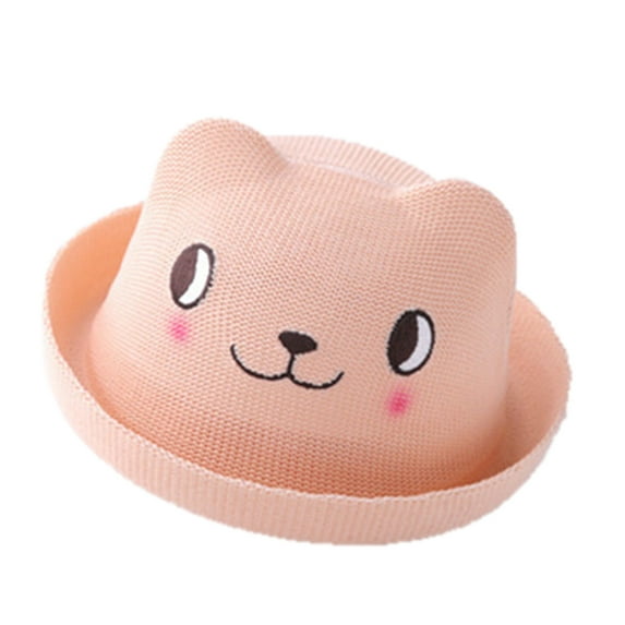 GDEGE Baby Sun Hats Kids Summer Straw Hat Cute Cartoon Animals Bucket Beach Sun Hat for Girls Boys Baby Straw Hat Suit for 1 to 8 Years
