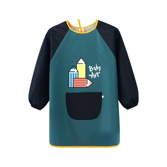 GDEGE Children's Art Overalls Children's Apron Painting Supplies Long Sleeves Art Smocks,Artist Painting Aprons Long Sleeve with Pocket Eating Gardening Smocks for Toddler 3 to 10 Years