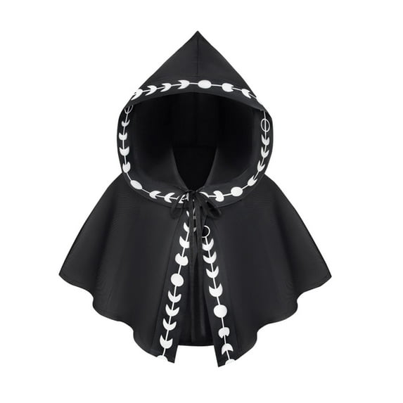 GDEGE Hallow-een Gothic Five Color Print Hooded Cape Shawl Stage Cos Role Performance Casual Shawl Wraps Beautiful Fashion Shawl Wraps Home Party Shawl Wraps