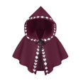 thumbnail image 1 of GDEGE Hallow-een Gothic Five Color Print Hooded Cape Shawl Stage Cos Role Performance Casual Shawl Wraps Beautiful Fashion Shawl Wraps Home Party Shawl Wraps, 1 of 4