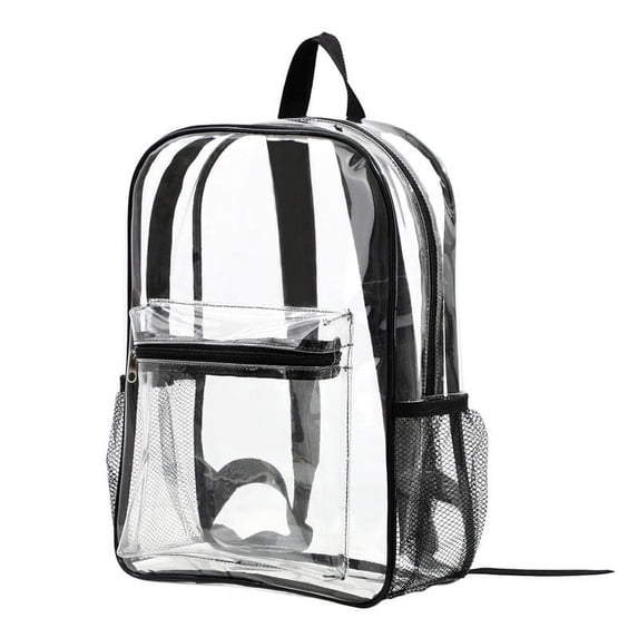 GDEGE Heavy Duty Clear Transparent Backpack See Through Bookbag with Multi Color Choices for School Sports Stadium Fashion Crossbody Bag Women for Daily Use Travel Work