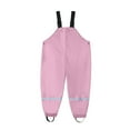 thumbnail image 1 of GDEGE Long Rain Pants Toddler Kids Boys Girls Double Fabric Warm Outdoor Rain Dung-arees Windproof Water-proof Mud Jumpsuit Playsuit Overall Rain Pants, 1 of 4