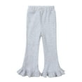 thumbnail image 1 of GDEGE Tollder Girl Pants High Elastic Waist Flare Leg Pants Casual Long Bell Bottom Trousers Ruffle Hem Leggings for Girls for 1 To 8 Years, 1 of 5