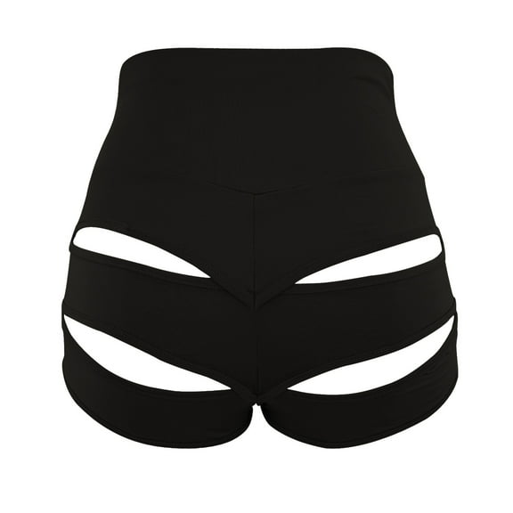 GDEGE Women's High Waist Shorts Womens High Waisted Cut Out Yoga Workout Gym Night Club Butt Lifting Booty Shorts Exercise Running Yoga Shorts for Women