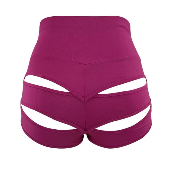 GDEGE Women's High Waist Shorts Womens High Waisted Cut Out Yoga Workout Gym Night Club Butt Lifting Booty Shorts Exercise Running Yoga Shorts for Women