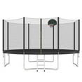 thumbnail image 1 of GDF Studio 14FT Fully Protected Kids Trampoline with Ladder, 1 of 9