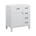 thumbnail image 1 of GDF Studio 30" Bathroom Vanity Base Only, Freestanding Cabinet with 3-Drawer and Storage Rack, White, 1 of 7