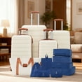thumbnail image 1 of GDF Studio 4-Piece Hardshell Luggage Set, Expandable Spinner Suitcases with TSA Lock, Travel Bag, White, 1 of 8
