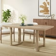 thumbnail image 1 of GDF Studio 69" Modern Rectangular Dining Table for 6, U-Shaped Trestle Base, Wood Frame, Light Ash Finish, 1 of 7