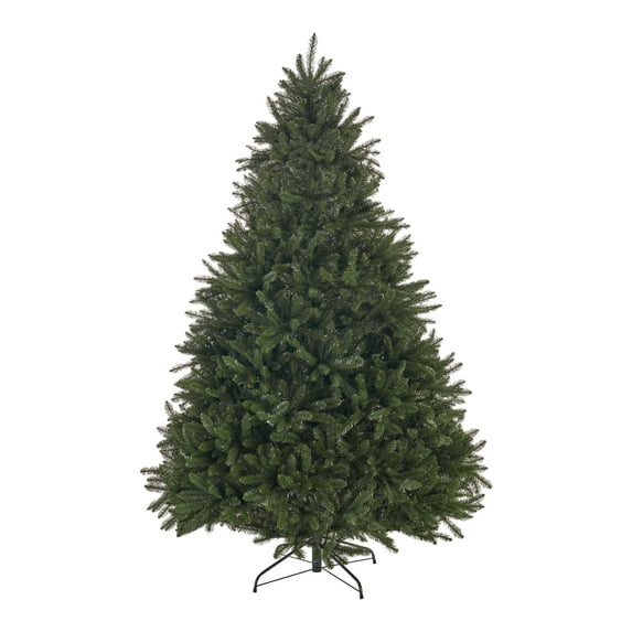 GDF Studio 7.5 Foot Norway Spruce Pre Lit/Unlit Hinged Artificial Christmas Tree, Unlit