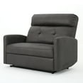 thumbnail image 1 of GDF Studio Alma Contemporary Upholstered Loveseat Recliner, Slate Microfiber, 1 of 13