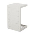 thumbnail image 1 of GDF Studio Aluminum Crested Bay Outdoor Modern C Shaped Side Table, White, 1 of 8