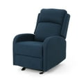 thumbnail image 1 of GDF Studio Amallie Contemporary Fabric Rocking Recliner, Navy Blue, 1 of 8