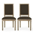 thumbnail image 1 of GDF Studio Amy Indoor Upholstered Dining Chair, Set of 2, Brown & Natural, 1 of 9