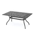 thumbnail image 1 of GDF Studio Anastasia Outdoor Cast Aluminum Dining Table, Shiny Copper, 1 of 9