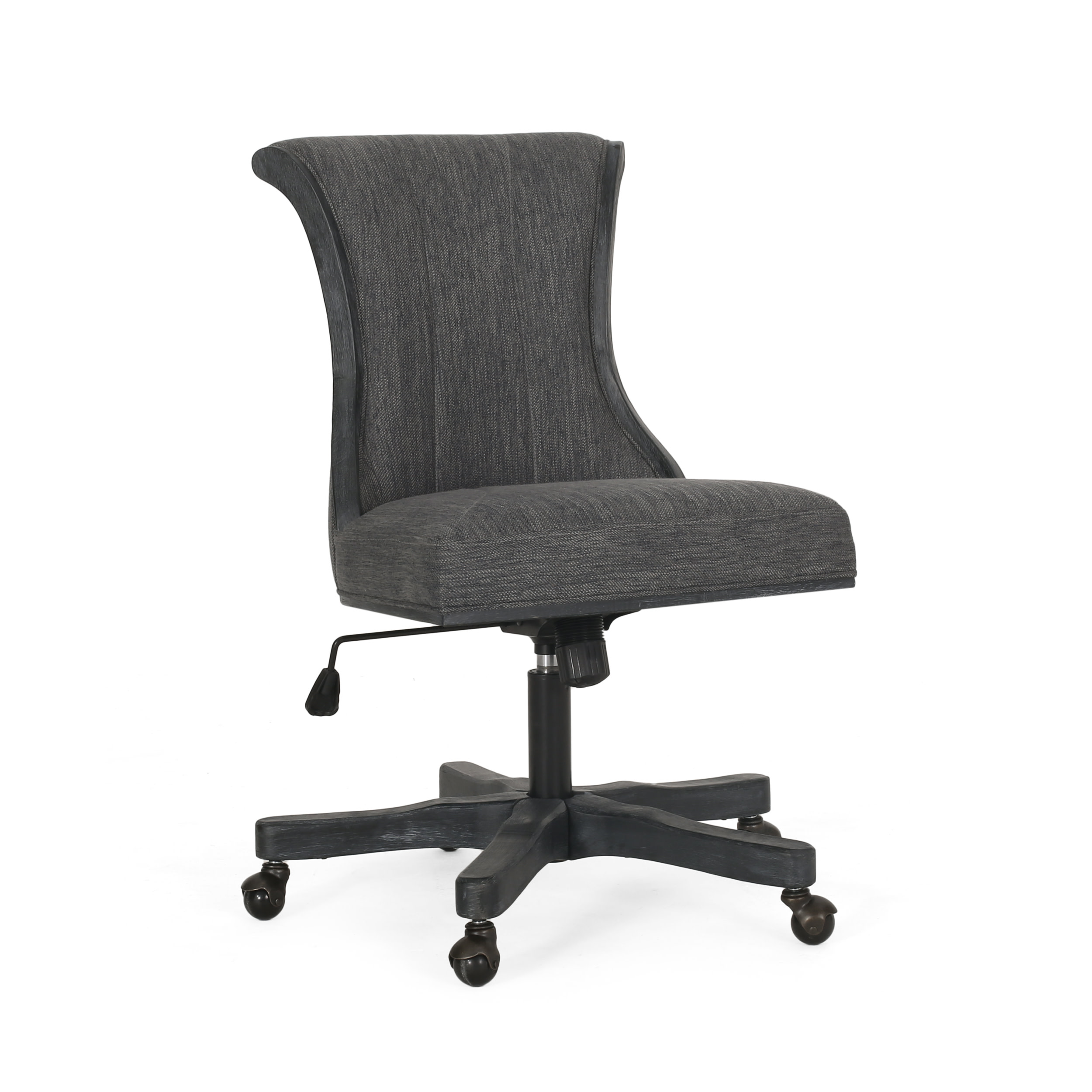 GDF Studio Andrea Contemporary Upholstered Roll Back Swivel Office