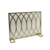 GDF Studio Ankeny Modern Single Panel Iron Fireplace Screen, Gold