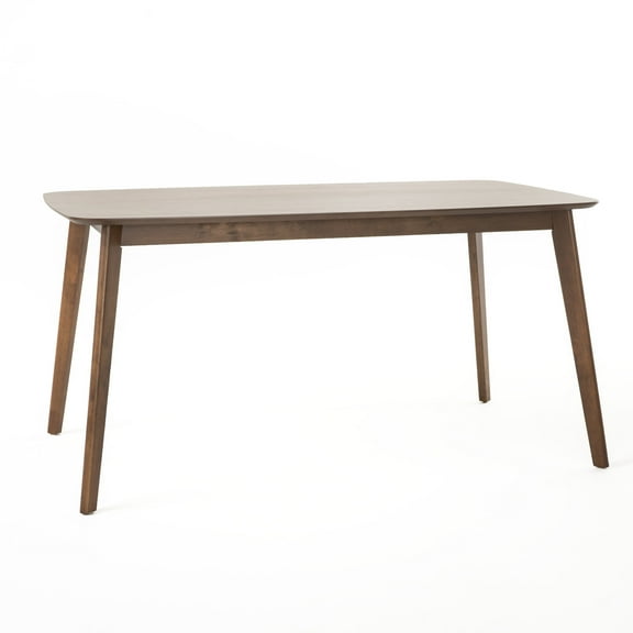 GDF Studio Anne Mid Century Modern Wood Dining Table, Walnut