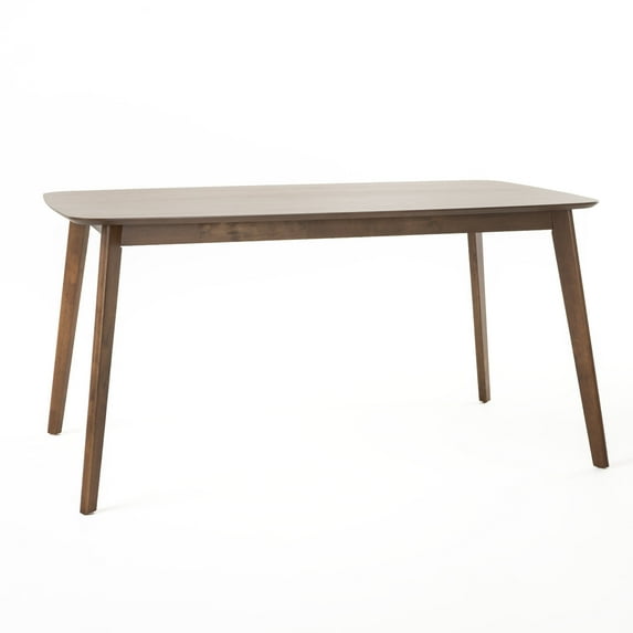 GDF Studio Anne Mid Century Modern Wood Dining Table, Walnut
