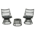 thumbnail image 1 of GDF Studio Apulia Outdoor Wicker 3 Piece Chat Set with Cushion, Grey, 1 of 9