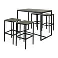 thumbnail image 1 of GDF Studio Arath Outdoor Modern Industrial Acacia Wood 5 Piece Bar Set, Gray and Black, 1 of 14
