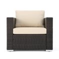 thumbnail image 1 of GDF Studio Avianna Outdoor Wicker Club Chair with Cushions, Multibrown, Beige, 1 of 11