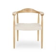 thumbnail image 1 of GDF Studio Avila Mid Century Modern Ash Wood and Rope Accent Chair, Matte White and Natural, 1 of 11
