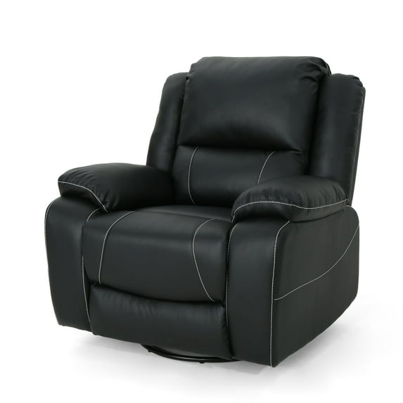 Teresa Classic Tufted Leather Swivel Recliner