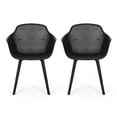 thumbnail image 1 of GDF Studio Barbados Outdoor Modern Dining Chairs, Set of 2, Black, 1 of 11