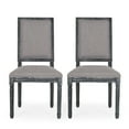 thumbnail image 1 of GDF Studio Beckstrom French Country Fabric Upholstered Dining Chairs, Set of 2, Gray, 1 of 10