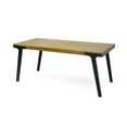 thumbnail image 1 of GDF Studio Bellamir Outdoor Acacia Wood Dining Table Single, Teak, Black, 1 of 9