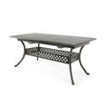 thumbnail image 1 of GDF Studio Betsys Outdoor Cast Aluminum Expandable Dining Table, Shiny Copper, 1 of 13