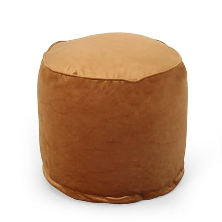 Bleckley Gwinnett Modern Velveteen Cylinder Pouf