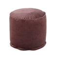thumbnail image 1 of GDF Studio Bleckley Modern Velveteen Cylinder Pouf, Blush Pink, 1 of 7