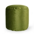 thumbnail image 1 of GDF Studio Bleckley Modern Velveteen Cylinder Pouf, Sage Green, 1 of 7
