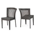 thumbnail image 1 of GDF Studio Bonnie Outdoor Wicker Stacking Dining Chairs, Set of 2, Multibrown, 1 of 9