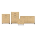 thumbnail image 1 of GDF Studio Borah Contemporary Faux Wood 4 Piece Bedroom Set, Natural and Black, 1 of 12
